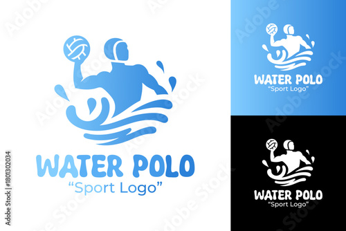 Water Polo Sport Logo Action Packed and Energetic Design