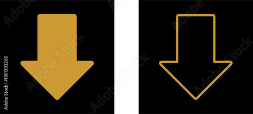 Down Vector Icon