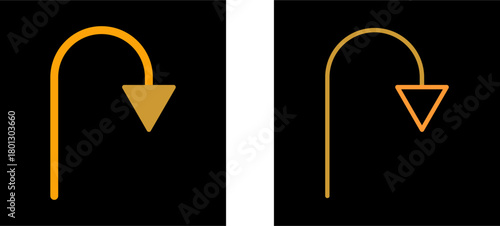 Arrow Pointing Down Vector Icon