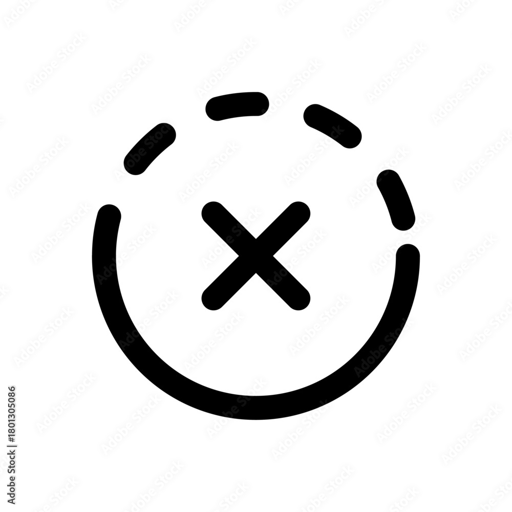 Obraz premium Delete-Circle