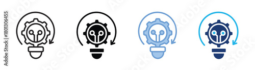 Modernization icon set multiple style collection