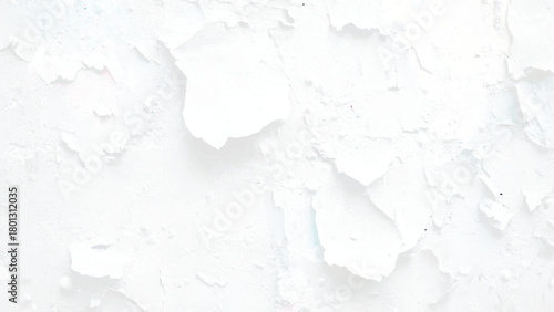 wall texture with white shabby stucco, plaster. Red and white brickwall background, white stonewall surface. Plastered wall with white uneven stucco with cracks and damages.