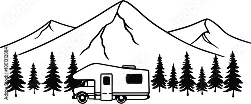 camping in the mountains