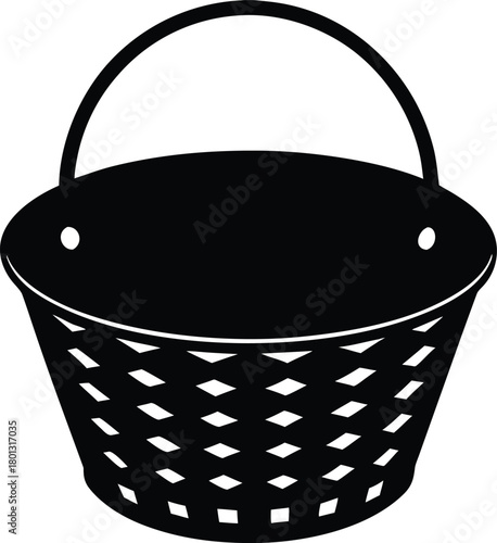 Shopping basket vector icon, symbol for e-commerce website, online store, or retail UI