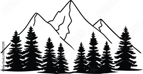 christmas tree vector illustration