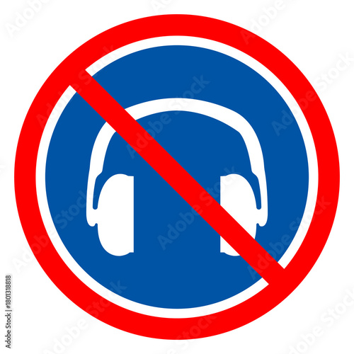 Hearing Protection Symbol Sign, Vector Illustration, Isolate On White Background Label. EPS10