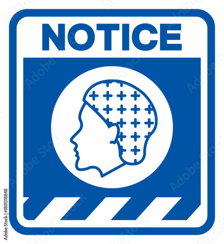 Notice Hairnet Required Symbol Sign ,Vector Illustration, Isolate On White Background Label. EPS10