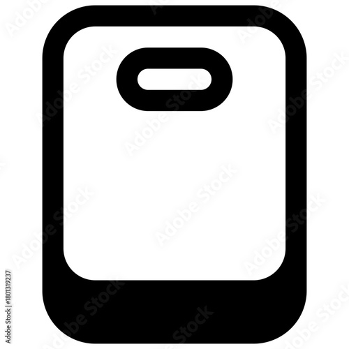 Cutting board. Outlined stroke vector icon with black-filled details.