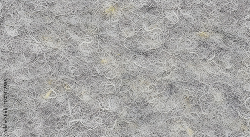 Close up of gray felt fabric texture with a soft and fuzzy surface, ideal for backgrounds and designs requiring a tactile element