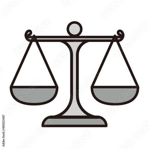 てんびんイラスト＿モノクロ