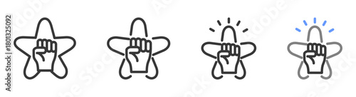 The Ultimate motivation Styles with Variations Line of icon set vector illustration