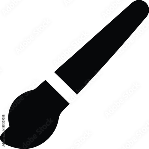 A simple black paintbrush icon indicates artistic creativity and painting ability well
