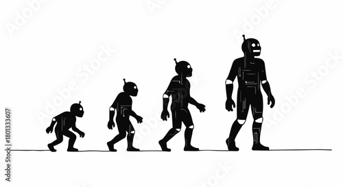 Robotic evolution from small beginnings to advanced intelligence