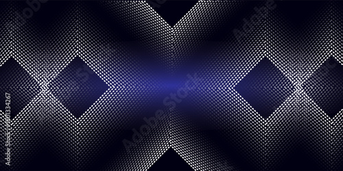 3D blue techno abstract background overlap layer on dark space with glowing dots shape decoration. Modern graphic design element dotted line style concept for banners, flyer, card, or brochure cover