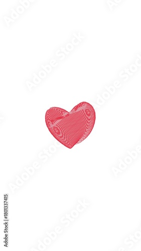 Red heart shape created with scribbled or hatched lines animation graphic video