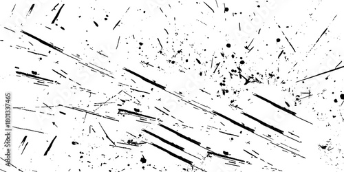 White and black ink splatter grunge dust particle and dust grain texture. grunge texture with scratches and cracks paint wall texture. dust overlay distress grain with scratch grunge urban background.