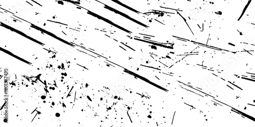 White and black ink splatter grunge dust particle and dust grain texture. grunge texture with scratches and cracks paint wall texture. dust overlay distress grain with scratch grunge urban background.