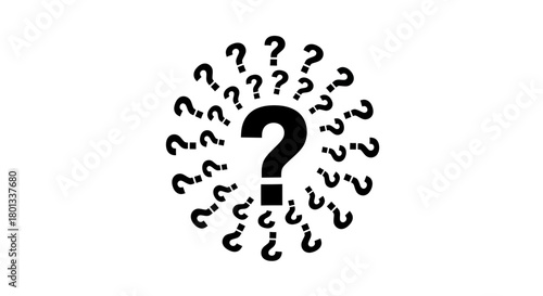 Question mark symbol icon concept faq help query uncertainty