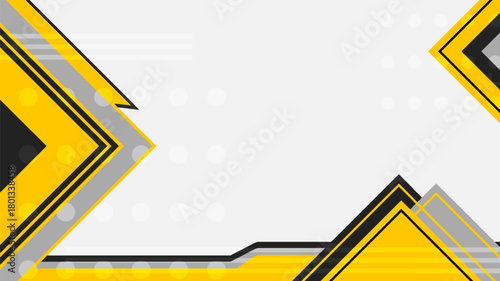 Modern abstract background with yellow black and grey geometric shapes for business