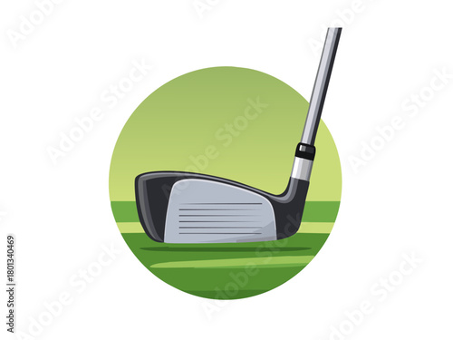 Minigolf putters with balls isolated on white background / Mini Golf Material / Mini golf clubs with balls isolated	
