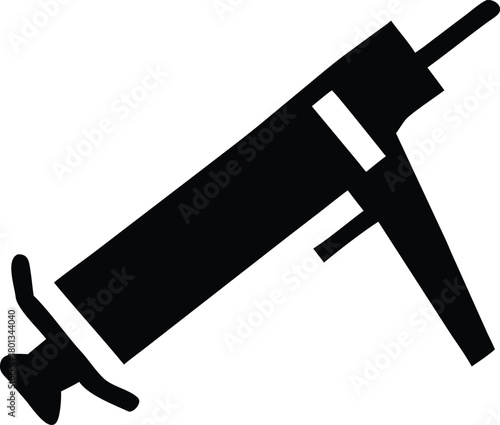 Isolated black sealant gun offers essential repair tool convenience, simplifying home improvement tasks