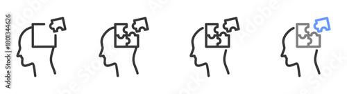 The Ultimate psychographics Styles with Variations Line of icon set vector illustration