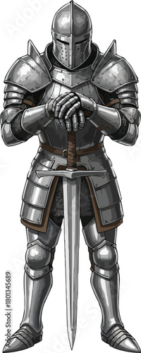 Solemn Medieval Sentinel