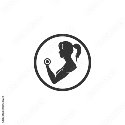 gym and fitness logo inspiration silhouettes vector