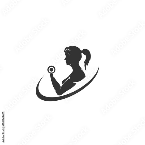 gym and fitness logo inspiration silhouettes vector