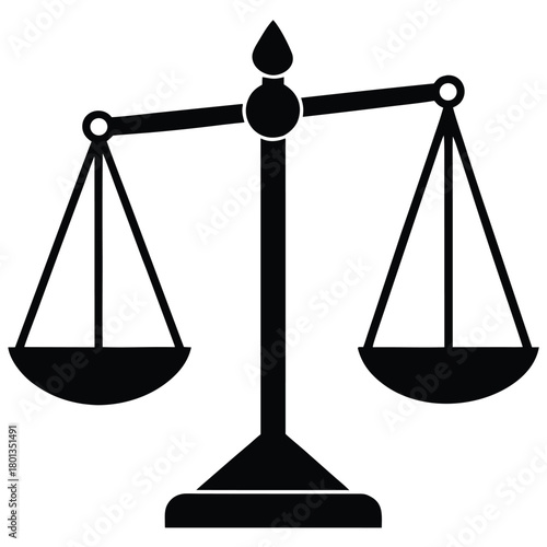 balance scale vector icon