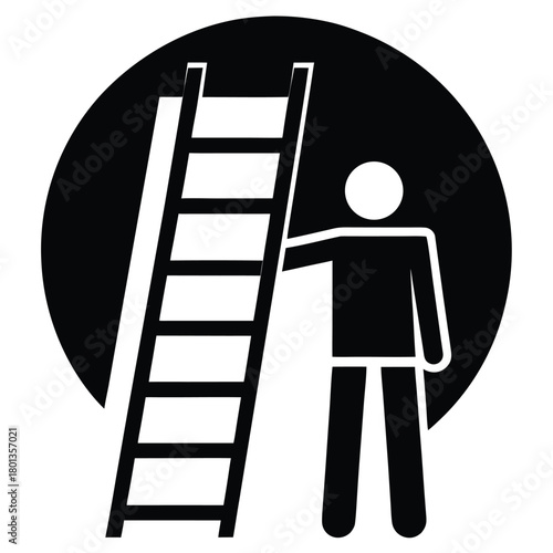 career ladder vector icon