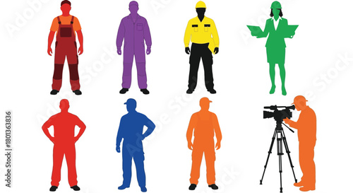 Diverse professions vector illustration career opportunities