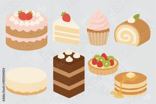 ケーキのイラストセット
