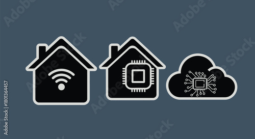 Smart home automation iot cloud computing technology connection