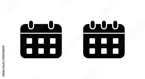 Calendar icon in trendy style. Schedule and date planner symbol