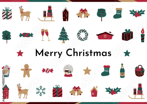 クリスマス　アイコンセット