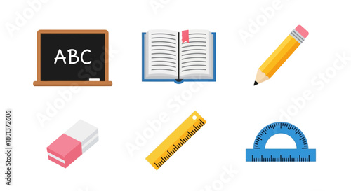 Vibrant flat lay of essential school supplies for creative learning and academic success