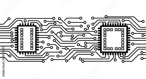 Circuit board design vector technology background illustration