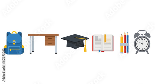 Illustration showcasing educational elements for academic success and learning enrichment