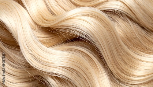 Luxurious Waves - A Close-Up of Beautiful Blonde Hair.