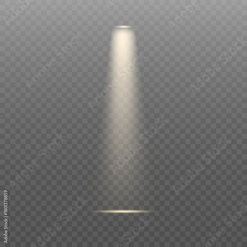 Yellow light beam shining through misty air. Soft gradients create dreamy glow effect. Ideal for concert, theater, or cinematic backgrounds. 