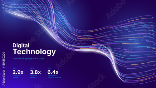 Big Data Flow AI Dots Particles Background. Digital Neural Network. Concept of Artificial Intelligence Technology Machine Deep Learning. Digital Communication. Science Technology Vector.