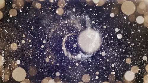 Abstract Glittering Particles and Bokeh Lights.