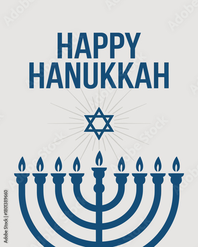 Happy Hanukkah Menorah Festival Design
