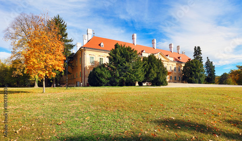 Photography Slovakia - City Malacky with old castle in autumn park