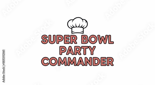 Super Bowl party commander with transparent background