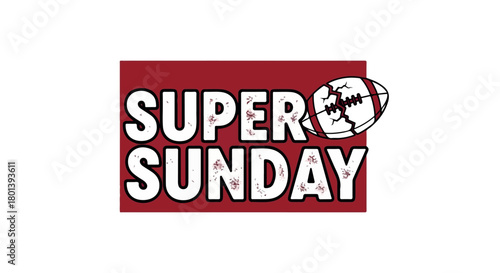 Super Sunday sports event with cracked football