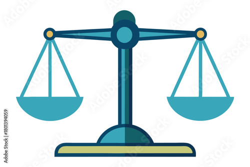 Balanced Justice Scale Icon – Symbol of Fairness & Law