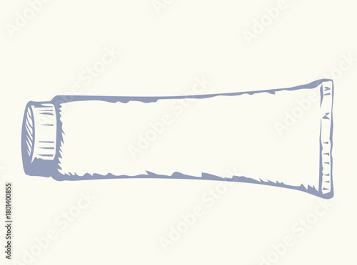Tooth paste. Vector sketch drawing