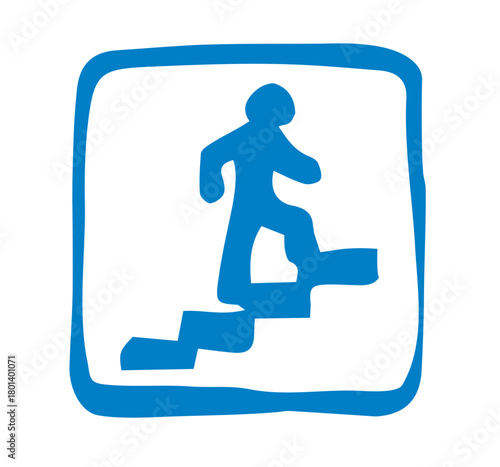 Road sign. Underground crossing. Vector drawing